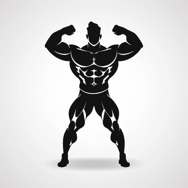 Photo a bodybuilding logo