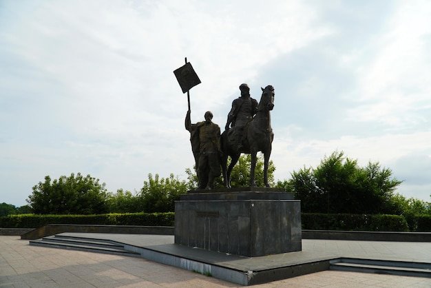 The Bogdan Khitrovo Monument in downtown Ulyanovsk Crown Avenue