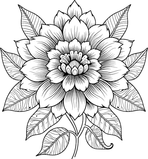 Boho Flower Coloring Page