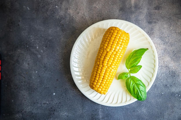 boiled cob corn cuisine fresh healthy meal food snack diet on the table copy space food background