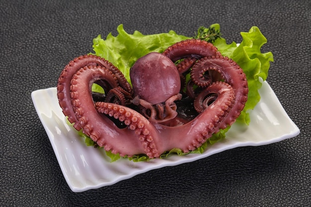 Boiled octopus with herbs