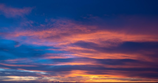 Boiling sun in sunset view background