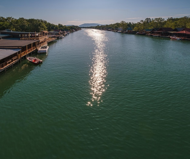 Bojana river delta and Ada Island in Ulcinj Montenegro