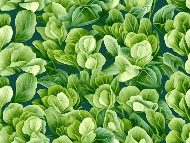 Bok Choy background as seamless tile generative AI