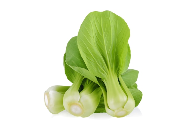 Bok choy vegetable isolated on the white.