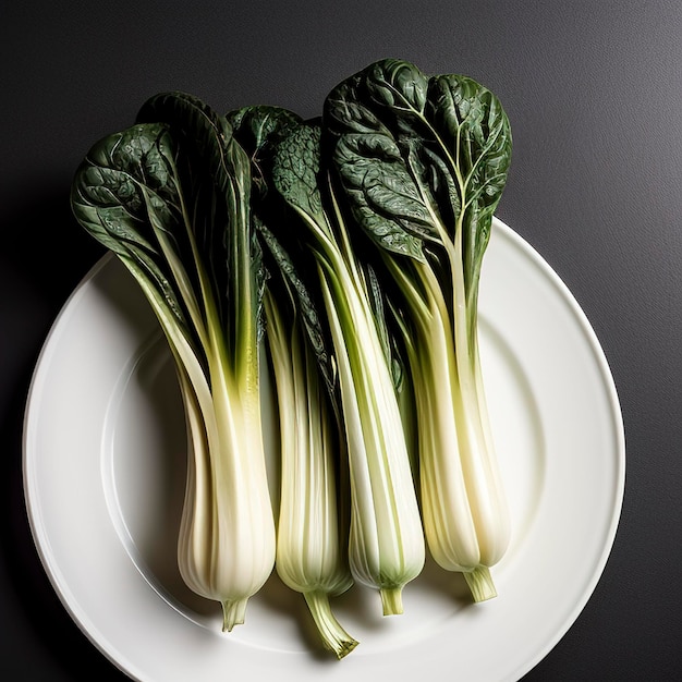 Bok choy white background