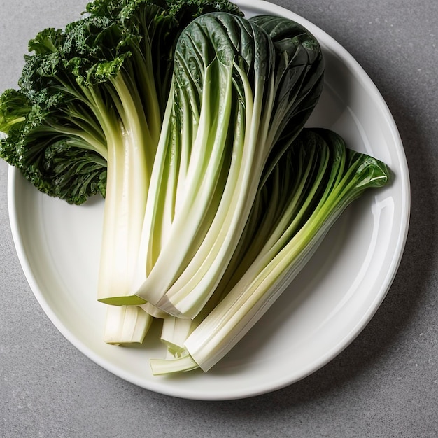 Bok choy white background