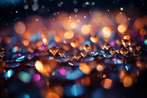 Bokeh abstraction sparkles with glittering lights an immersive visual delight unfolding