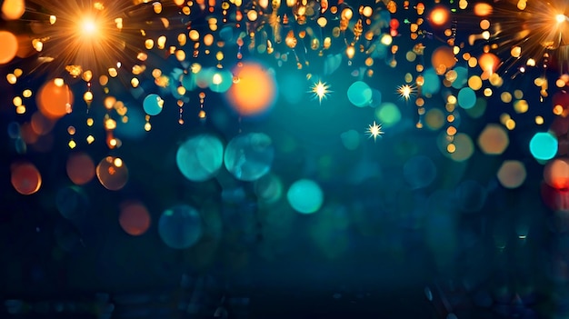 Photo bokeh background perfect for canvas background new year party background sparkle background image