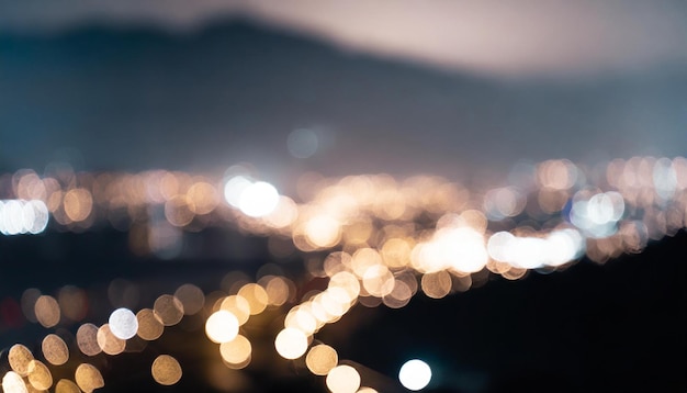 bokeh blurred city lights