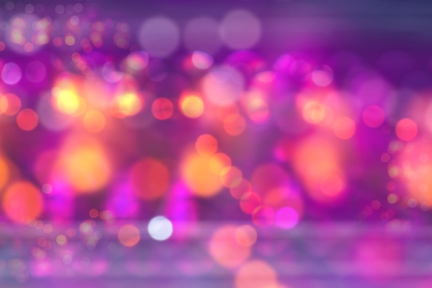 Bokeh of bright magic festive lights background, holiday night light