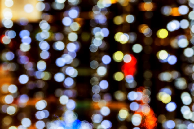 Bokeh christmas light decor background.