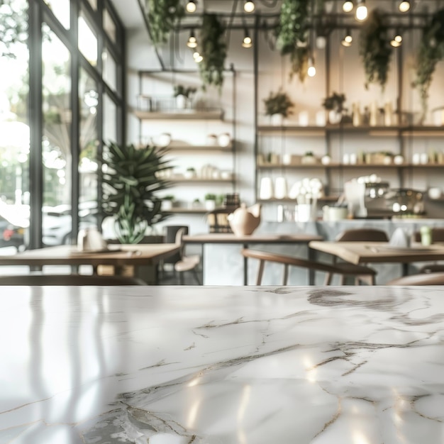 Bokeh effect in an office interior with marble stone tabletop for product display Concept Bokeh Effect Office Interior Marble Stone Tabletop Product Display Photography