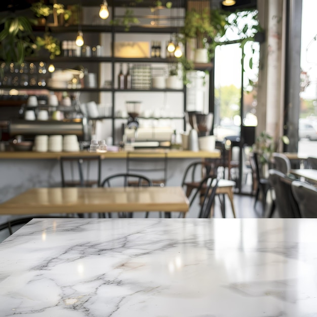 Bokeh effect in an office interior with marble stone tabletop for product display Concept Bokeh Effect Office Interior Marble Stone Tabletop Product Display Photography