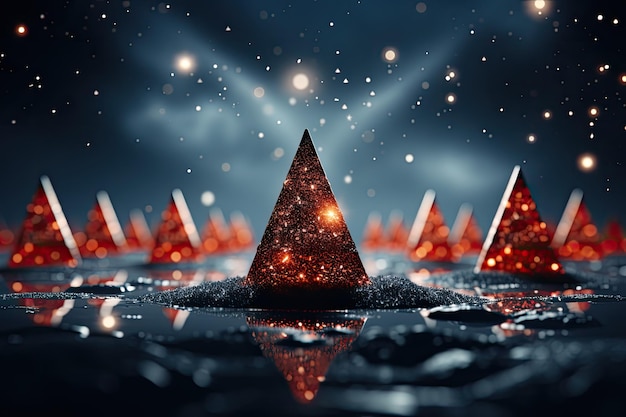 Bokeh from a retro Christmas made using generative AI tools