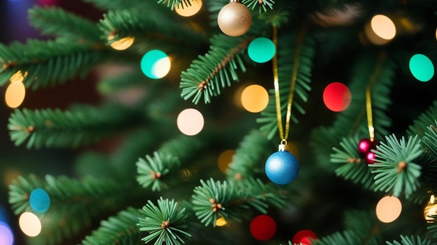 Bokeh of Light on Christmas tree