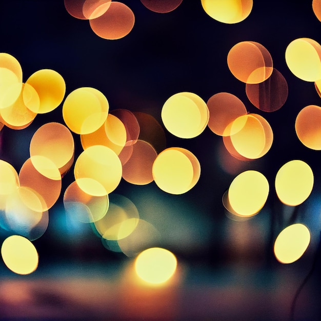 Bokeh lights background effect blurred wallpaper christmas lights out of focus