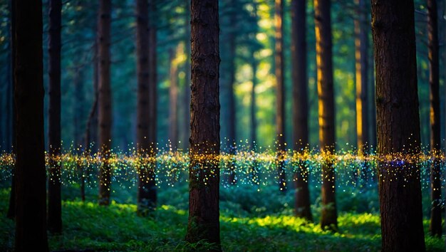 Bokeh photo of a forest that can cool your eyes if you