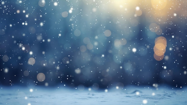 Bokeh winter background