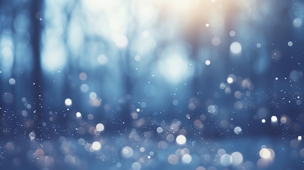 Bokeh winter background