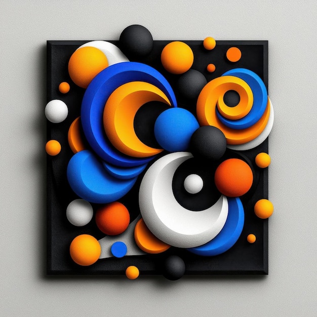 Bold abstract geometric shapes in a vibrant color palette modern artistic highquality creative