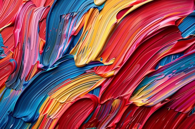 Bold Abstract Paint Strokes Texture Colorful Art Background