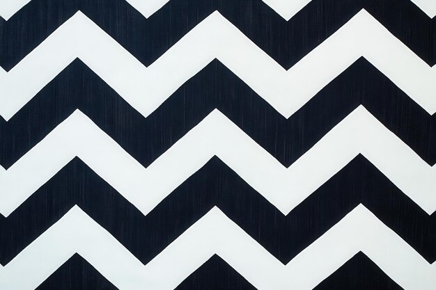 Photo bold black and white chevron pattern on textured fabric backdrop