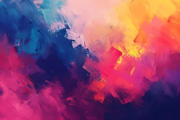 Bold Brushstrokes Painterly Background in Fresh and Vibrant Colors