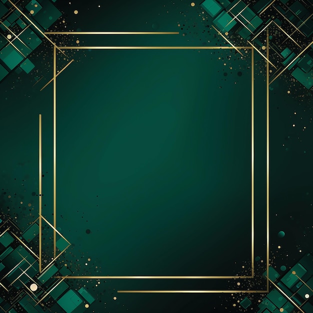 Bold Elegance Crafting a Contemporary Splash Frame in Emerald Green