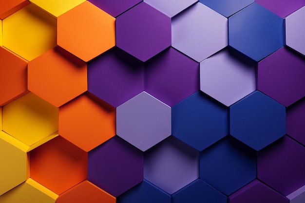 Bold Geometric Paper Hexagon Background