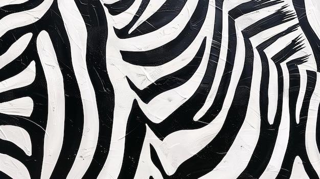 Photo a bold and graphic pattern of zebra stripes their contrasting black and white lines creating a strong visual impact perfect for a modern and eyecatching design