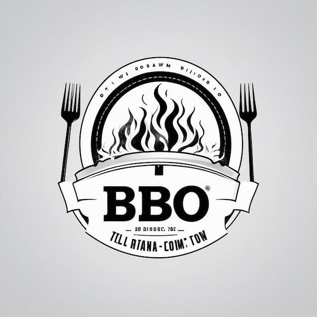 Photo bold and modern logo for blow white bbq company