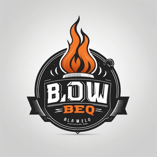 Bold and Modern Logo for Blow White BBQ Company