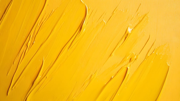 Photo a bold stroke of vibrant yellow paint on a clean white background