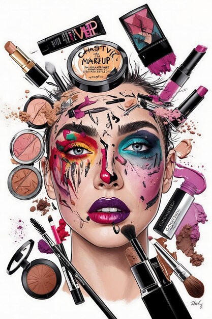 Photo bold ugly makeup looks for unique artistic expression