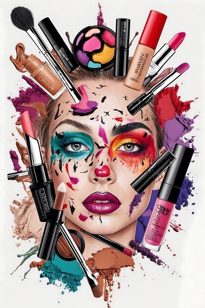 Photo bold ugly makeup looks for unique artistic expression