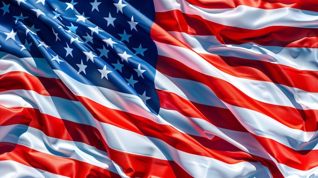 Bold USA Flag Background Representing American Strength and Unity