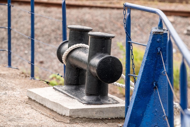 A bollard on the pier