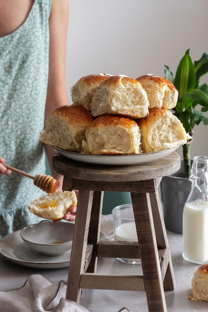 Bollos de leche caseros