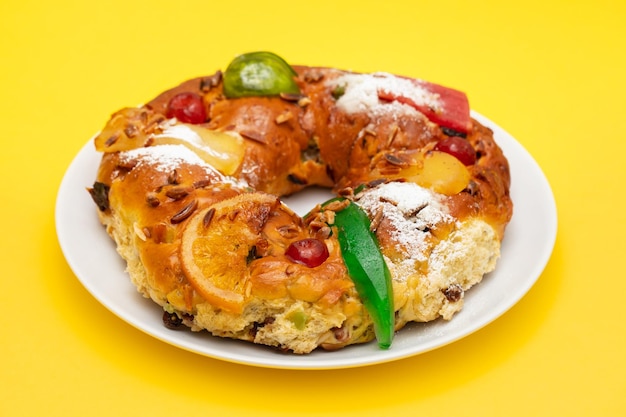 Bolo do Rei or King's Cake Made for Christmas typical Portuguese Christmas cake