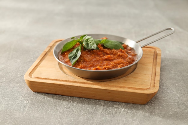 Bolognese sauce concept of tasty and delicious food