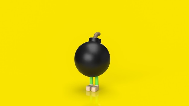 Bomb for weapon or abstract concept 3d rendering