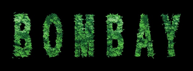 Bombay lettering Bombay Forest Ecology Concept