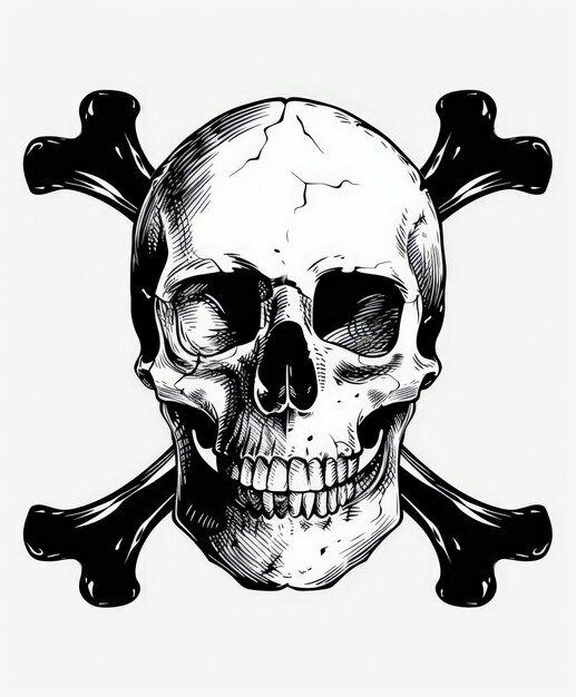 Photo bonechilling skull pirate flag