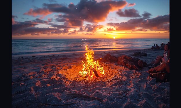 Bonfire Beach Gathering