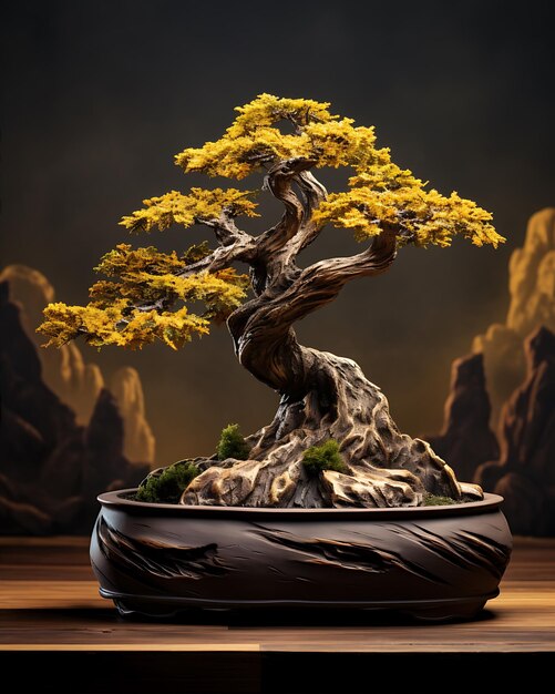 Bonsai Tree in Desert Style