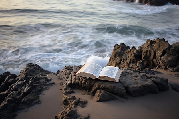 A book on the beach