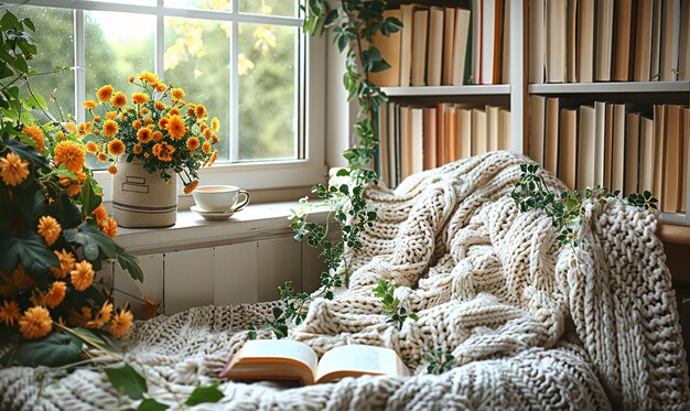 a book on a bed with a book on the cover