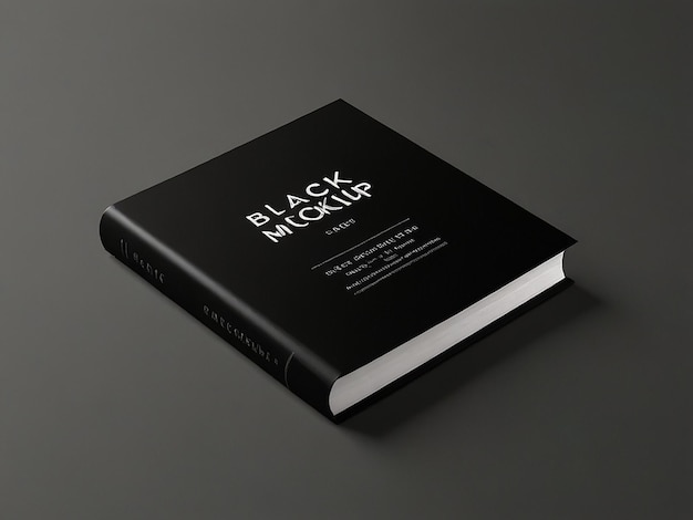 Photo book black mockup 4k