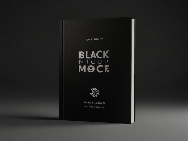 Photo book black mockup 4k